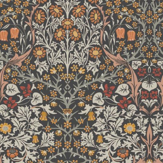 vlies tapeta arts and crafts moody botanikus vintage luxus faszenszurke narancs terrakotta rozsdavoros krem virag.jpg